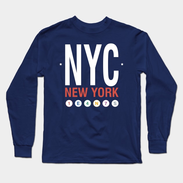 Airport New York Long Sleeve T-Shirt by SpilloDesign